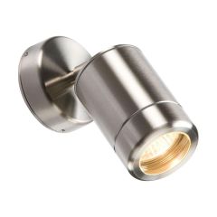 Knightsbridge WALL3 GU10 Single Adjustable Wall Light IP65 Stainless Steel