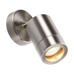 Knightsbridge WALL3L GU10 Single Adjustable Wall Light IP65 Stainless Steel (Lightweight)