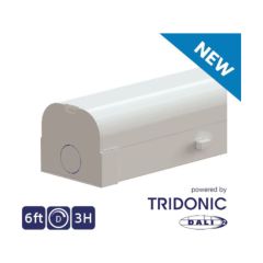 NET LED NET-43-11-16 Foxton Batten LED Tri-Colour Emergency Dim IP20 3000/4000/5500K 32W 6ft White Steel