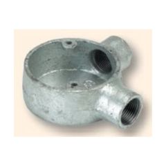 Niglon CBA25G 2 Way Angle Circular Box 25mm Malleable Iron Galvanised