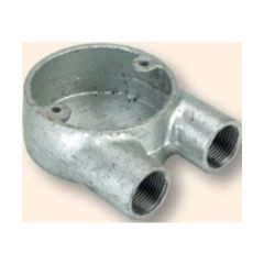 Niglon CBU220G 2 Way U Circular Box 20mm Malleable Iron Galvanised