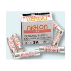 Niglon F7 BS1362 Miniature Ceramic Cartridge Fuse 7A 25.4x6.3mm