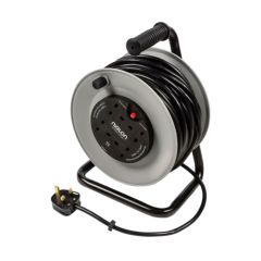 Niglon NER42513 Light Duty 4 Outlet Cable Reel 13A 240V 25m 3120W Black