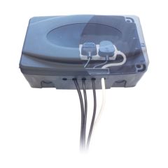 Niglon WPB4 Weatherproof Power Box c/w Socket Fixing Strip IP55 410x195x105mm