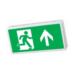NVC Lexington LED Emergency Exit Box Self Test 3hrM White c/w Up Legend