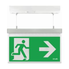 OVIA OVEM4211LRST Vanex Emergency LED Left/Right Legend Exit Sign Wall/Ceiling Self Test Maintained 2W