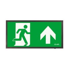Ovia CALVEX 4W Emergency LED Box Maintained Sign Up Legend - Black
