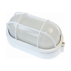 Ovia OVOL410WH BARRA 60W Max. E27 Oval Bulkhead With Guard - White
