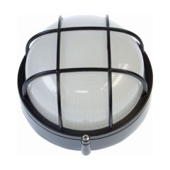 Ovia OVOL415BK BARRA 60W Max. E27 Round Bulkhead With Guard - Black