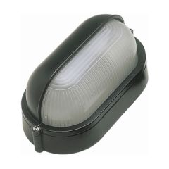 Ovia OVOL420BK BARRA 60W Max. E27 Oval Bulkhead With Eyelid - Black