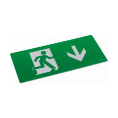 Red Arrow ELEB-D Exit Sign Down Legend Green/White