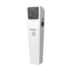 Rolec ROLEC0021W AutoCharge Smart EV Pedestal 2x Type 2 Socket Charger 7.4kW 332x1275x270mm White