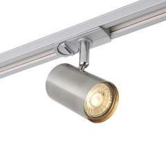 Saxby 103849 Arezzo GU10 Tracklight Satin Chrome Dimmable