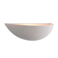 Saxby 10401 Mini-Crescent E27 Wall Light Plaster-In IP20 White 398x120x163mm