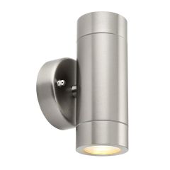 Saxby 13802 Palin GU10 Up/Down Wall Light IP44 Stainless Steel