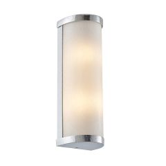 Saxby Ice G9 Bathroom Wall Light IP44 Chrome/Opal Glass Dimmable