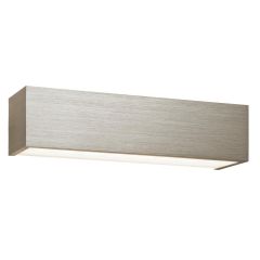 Saxby 46395 Shale 9W LED Rectangular Up/Down Wall Light 3500K IP20 Silver/Frosted 550lm