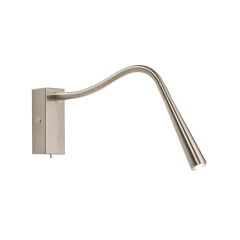 Saxby 50606 Madison 1W LED Reading Wall Light 3000K IP20 Brushed Chrome c/w Toggle Switch