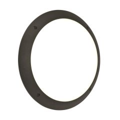 Saxby 55689 Seran 12W LED Bulkhead 6000K IP44 300mm Matt Black/Opal
