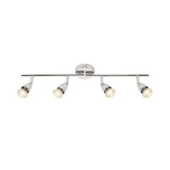 Saxby 60991 Amalfi 4 Light GU10 Bar Spotlight Tilt Chrome Dimm w/o Lamp