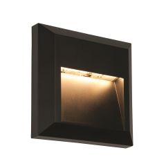 Saxby 61219 Severus 1W LED Guide Light 3/4/6K IP65 Black 125x125x30mm