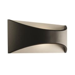 Saxby Vulcan 1 Light LED Wall Light 3000K 12W IP65 Black 300x120x100mm