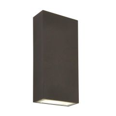 Saxby 67687 Morti 11W Twin LED Wall Light 4000K IP44 Anthracite