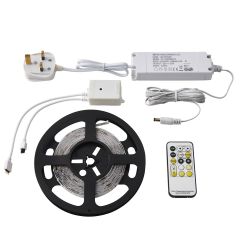 Saxby Flexline 12V 24W LED Strip 3/4/6K IP20 24W 5m Kit c/w Driver/Remote Control