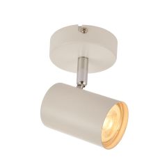 Saxby Arezzo 1 Light GU10 Spotlight Wall/Ceiling White/Matt Chrome