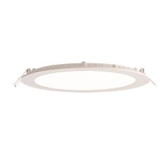 Saxby 73720 SirioDISC 224mm LED Circular Flat Panel 3/4/6K c/w Frosted Diffuser