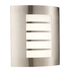 Saxby 75930 Bianco 7W LED Wall Lantern 3000K IP44 Brushed Stainless Steel