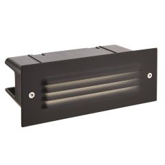 Saxby 78640 Seina 3.5W Louvre LED Bricklight 4000K IP44 225x85x2mm Black