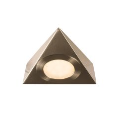 Saxby 90127 Nyx 2.5W LED Triangle Under Cabinet Light 3/4/6.5K IP20 Brushed Chrome c/w Frosted Diffuser