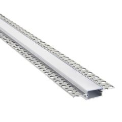 Saxby 94948 Rigel Plater-in Wide 2M Aluminium LED Profile IP20 14x64mm Silver
