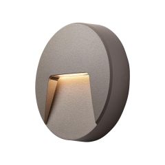 Saxby Severus 3W Round LED Guidelight 3/4/6K IP65 135x32mm Grey ABS