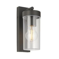 Saxby 98439 Hayden E27 Wall Lantern IP44 Anthracite/Clear