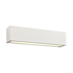 Saxby Wall Light Shale CCT IP20 Frosted Glass 9W 80x350mm Matt White