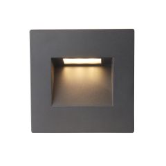 Saxby 99761 Albus 1.5W Square LED Guidelight 3/54/6.5K IP65 80mm Black