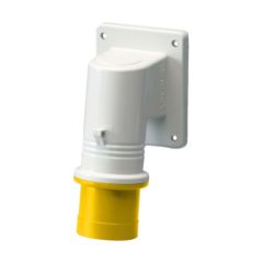 Scame 3P+E 16A 110V IP44 Angled Appliance Inlet Yellow