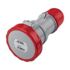 Scame 3P+E 32A 415V IP67 Industrial Connector Red c/w Gland