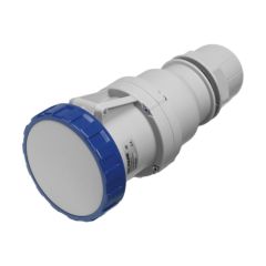 Scame 2P+E 63A 240V IP67 Industrial Connector Blue c/w Gland