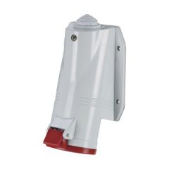 Scame 3P+E 16A 415V IP44 Angled Wall Mounted Socket Red