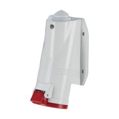 Scame 3P+N+E 16A 415V IP44 Angled Wall Mounted Socket Red