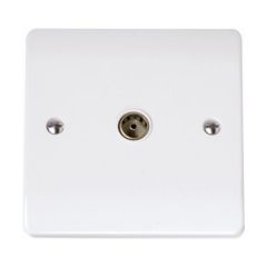 Click CCA065 Curva CoAxial Single Socket White