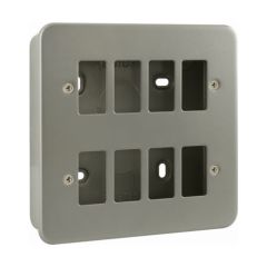Click Essentials CL20508 8 Gang GridPro Frontplate & Back Box