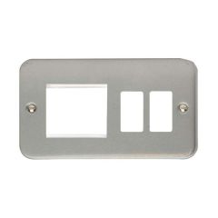 Click Essentials CL31102B 2 Gang GridPro With Twin New Media Aperture Combination Plate