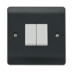 Click Mode CMA012AG 10AX 2 Gang 2W Plate Switch