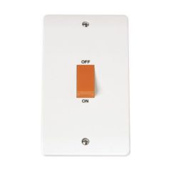 Click Mode CMA202 45A 2 Gang (Vertical) DP Plate Switch