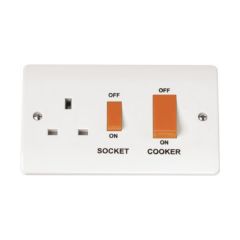 Click Mode CMA204 45A 2 Gang DP Switch With 13A DP Switched Socket Outlet