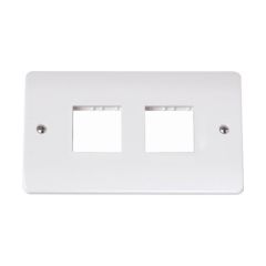 Click Mode CMA404 2 Gang MiniGrid Unfurnished Plate - 2x2 Aperture